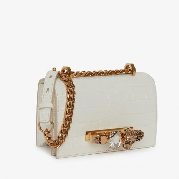 Alexander McQueen Women's Mini Jewelled Satchel in Deep Ivory. New w/out tags. - Picture 2 of 13